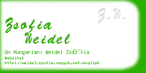 zsofia weidel business card